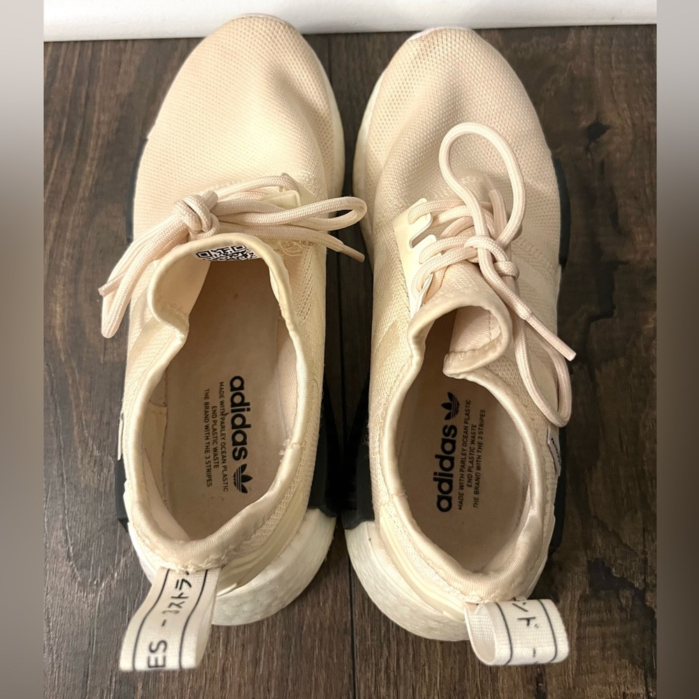 ADIDAS - NMD R1 Ecru Tint Beige Sneakers - US Men’s Size 6 / US Women’s Size 7.5 - Picture 2 of 7